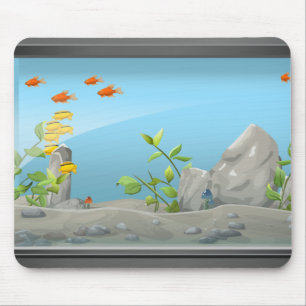 Mousepad Peixes na vida aquática subaquática do aquário