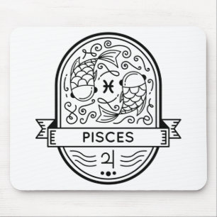 MOUSEPAD PEIXES SÍMBOLOS DO CRACHÁ ZODIAC PARKE