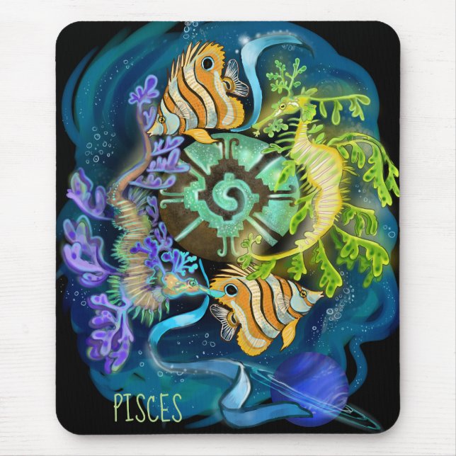 Mousepad Peixes - Sinal Zodiac (Frente)