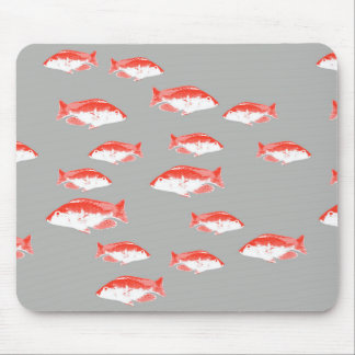 Mousepad Peixes vermelhos e cinzas
