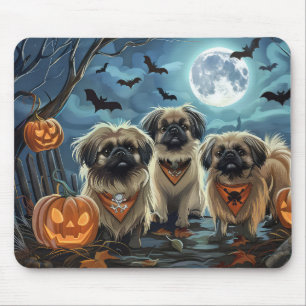 Mousepad Pekingese Halloween Spooky