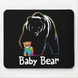 Mousepad Pela conscientização do autismo do urso Apoio à co
