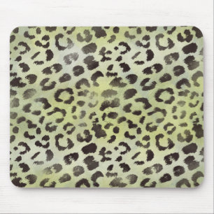 Mousepad Pele de leopardo em verde lima-tangerina