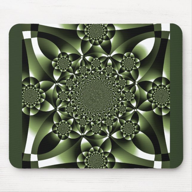 Mousepad Películas de Folha Verde Branco (Frente)