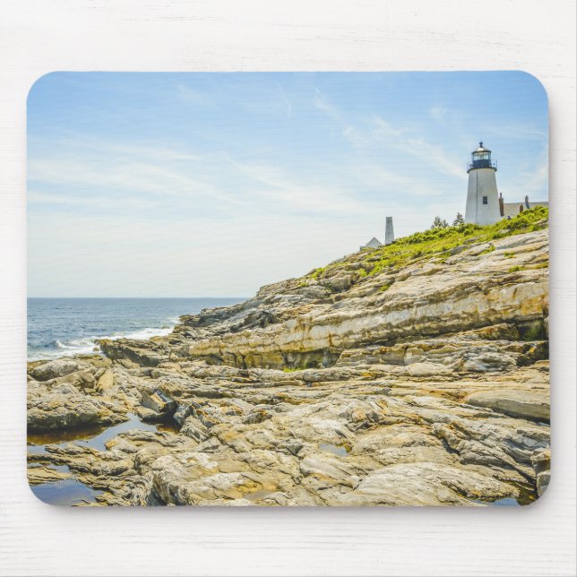Mousepad Pemaquid Point Maine Lighthouse and Ocean (Frente)