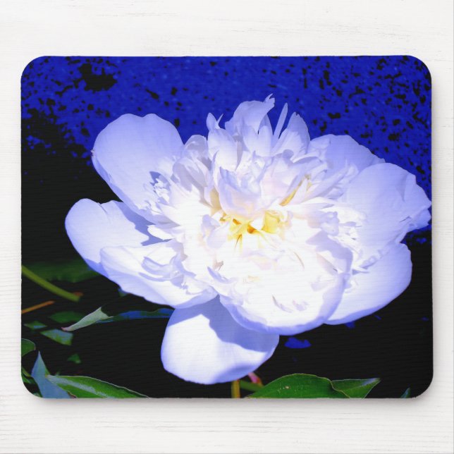 Mousepad Pêmona floral azul púrpura Elegante (Frente)