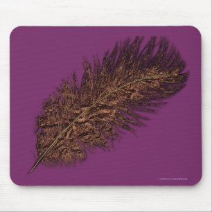 Mousepad Pena de Cobre no Fundo de Cor