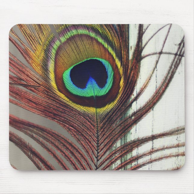 Mousepad Pena de descanso do pavão (Frente)