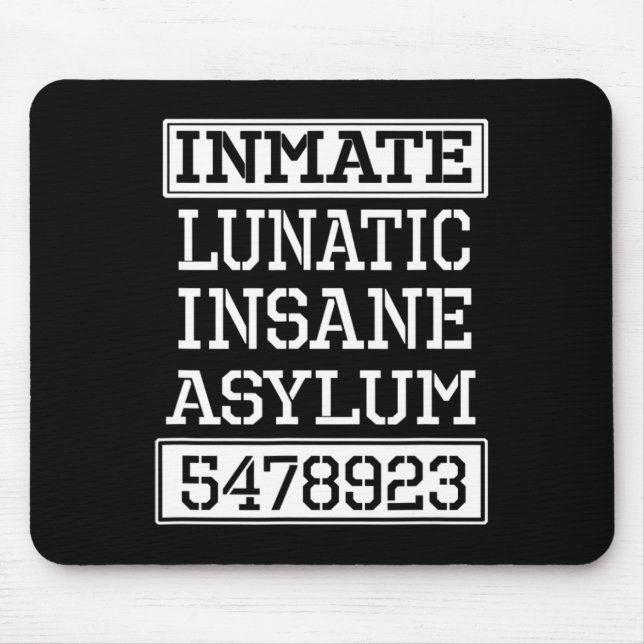 Mousepad Pena Lunática do Partido do Halloween do Asilo (Frente)