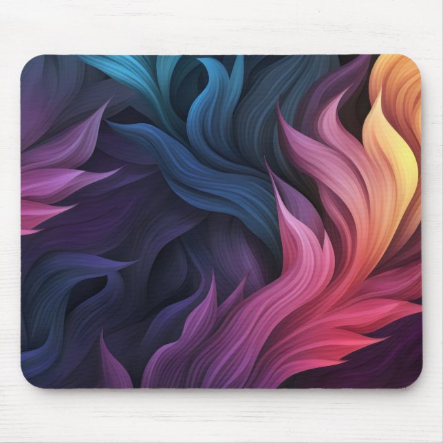 Mousepad Penas Coloridas abstrato (Frente)