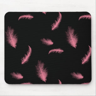 Mousepad Penas Rosa Em Preto