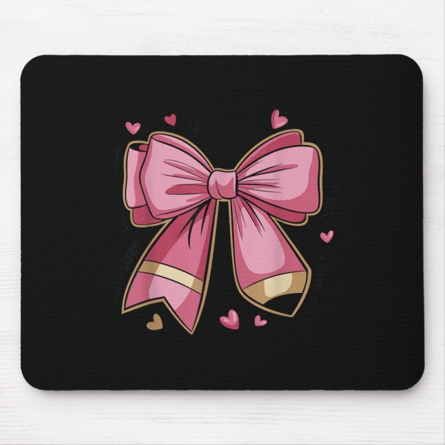 Mousepad Pencil Coquette Bow Test Day Teacher Motivational  (Frente)
