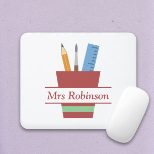 Mousepad Pencil Holder Monogramas Professor Obrigado Presen
