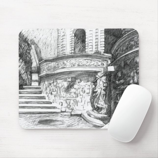 Mousepad Pêncilart Monocromo Preto e Branco (Com mouse)
