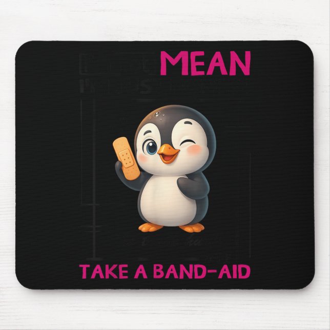 Mousepad Penguin I'm Not Mean I'm Just Honest The Truth Hur (Frente)