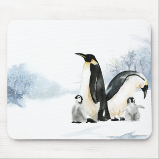 Mousepad Penguin Watercolor