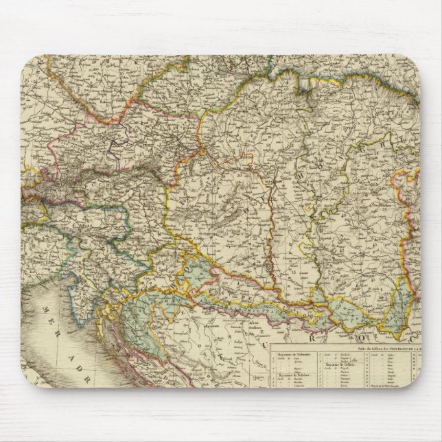 Mousepad Península dos Balcãs centrais Áustria Hungria (Frente)