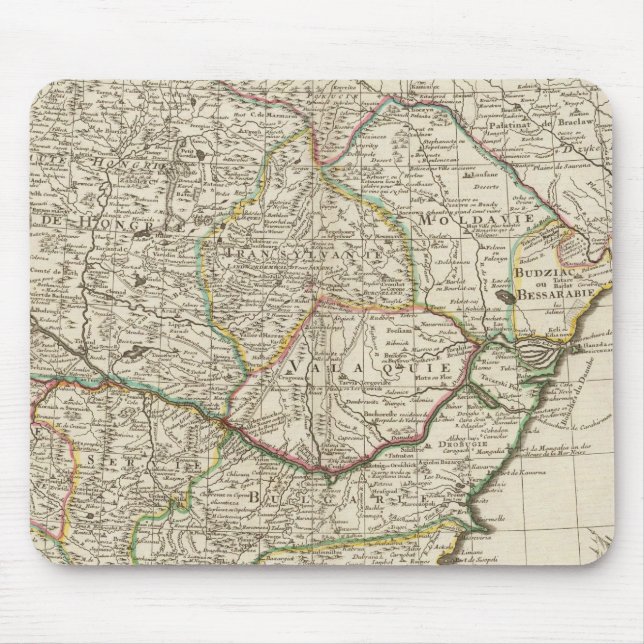 Mousepad Península dos Balcãs, Hungria, Romênia (Frente)