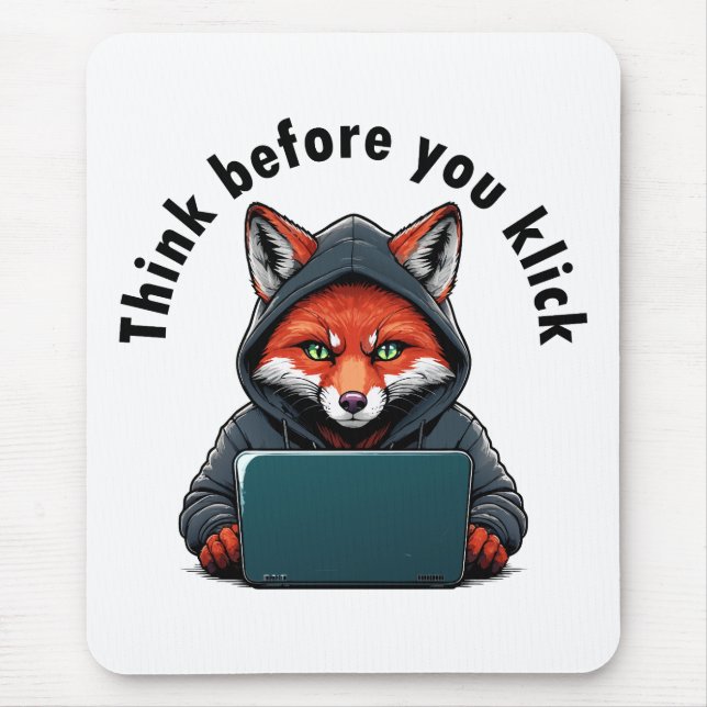 Mousepad Pense antes de clicar - Segurança Cibernética (Frente)