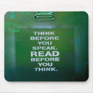 Mousepad Pense Antes De Falar Palavras Sábias