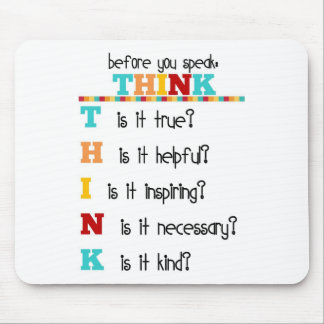 Mousepad Pense antes que você fale