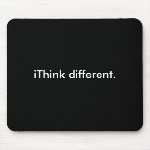 Mousepad Pense diferente: Branco em Preto