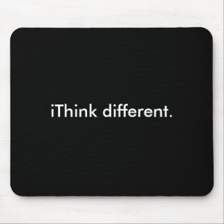 Mousepad Pense diferente: Branco em Preto