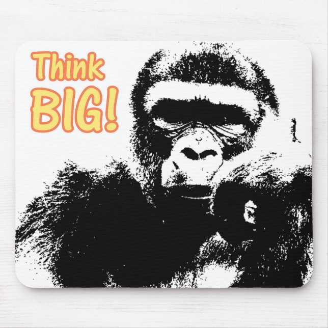 Mousepad Pense em Big Modern Pop Art Gorilla Modelo (Frente)