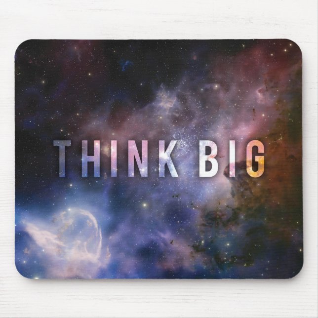 Mousepad PENSE GRANDE - Espacial e Motivação Universo (Frente)