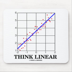 Mousepad Pense linear (as estatísticas da regressão linea
