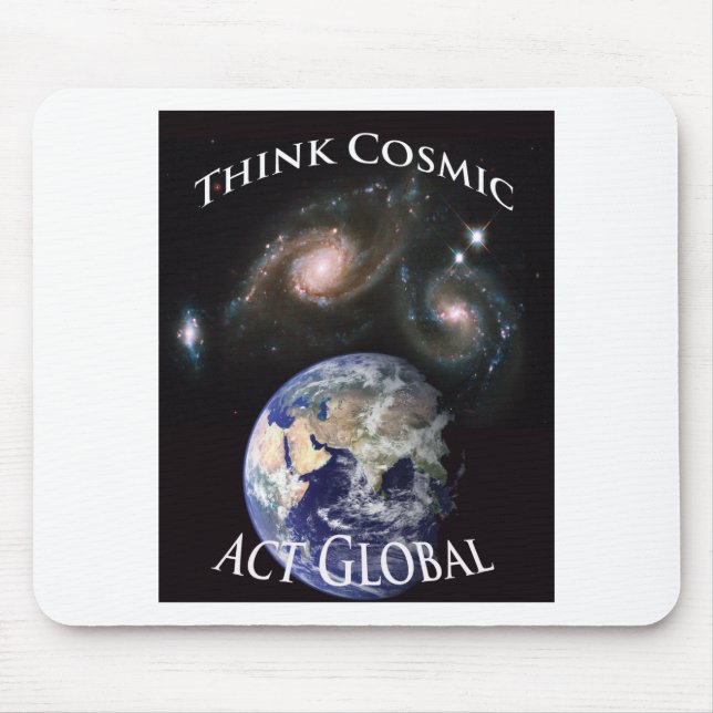 Mousepad pense o ato cósmico global (Frente)