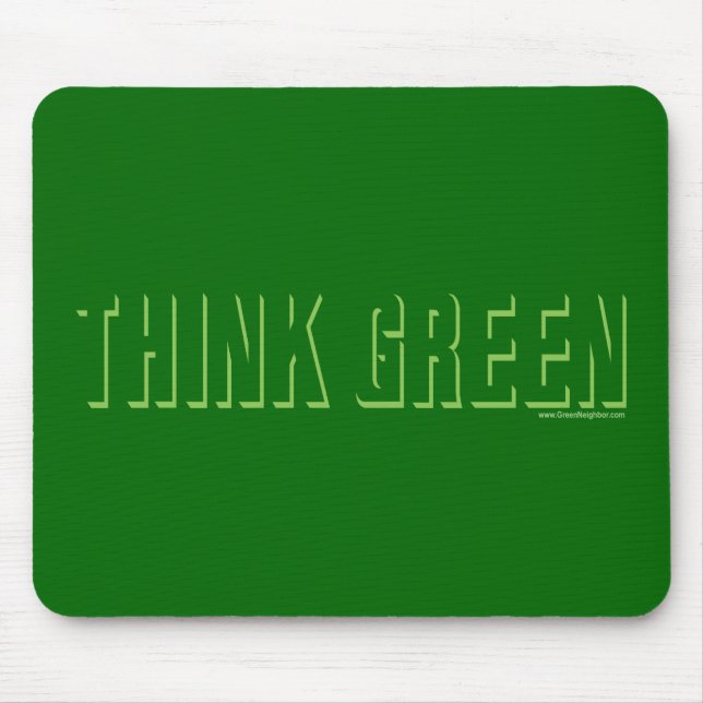 Mousepad Pense verde - Sombra (Frente)