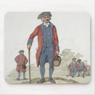 Mousepad Pensionista de Chelsea, 'do traje de Great Britain