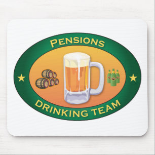 Mousepad Pensões que bebem a equipe