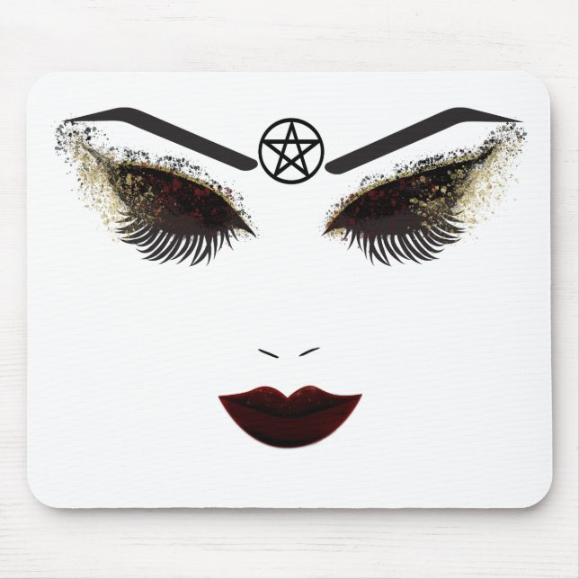 Mousepad Pentacle Beauty R cílios e maquiagem de lábios esc (Frente)
