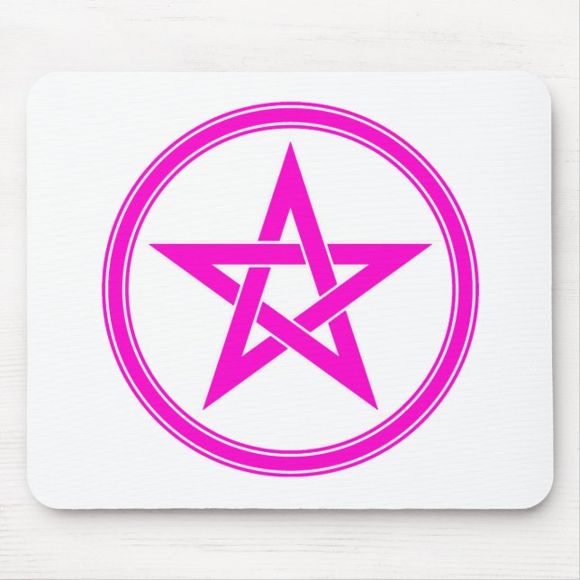 Mousepad pentacle cor-de-rosa (Frente)