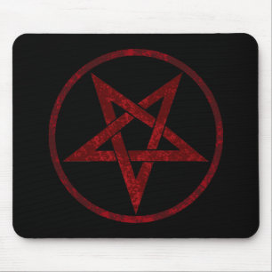 Mousepad Pentagrama do diabo vermelho