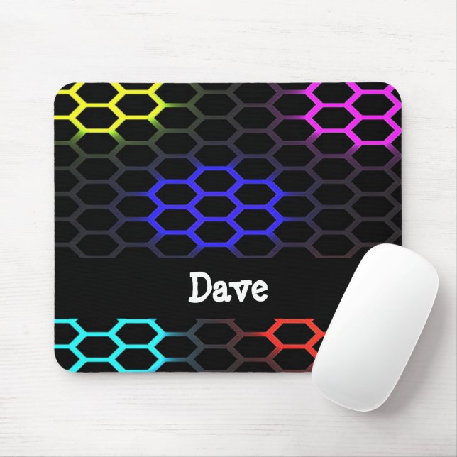 Mousepad Pente de mel colorido com padrão (Com mouse)