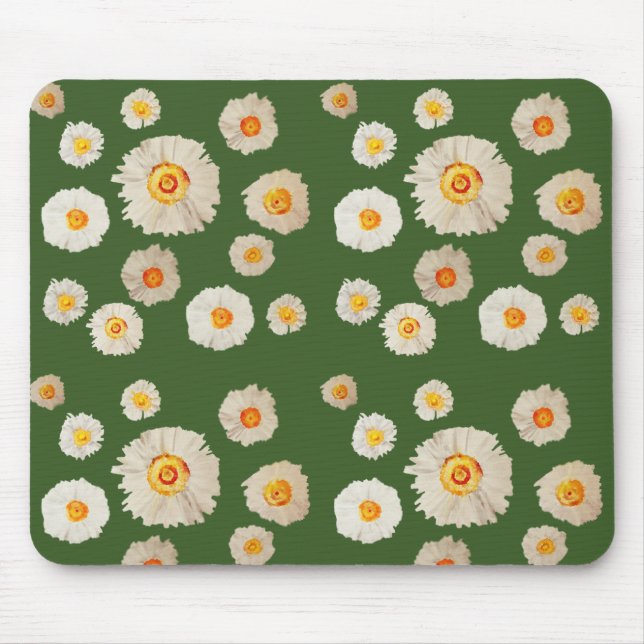 Mousepad Penteado de Margaridas Mousepad, padrão de Margari (Frente)