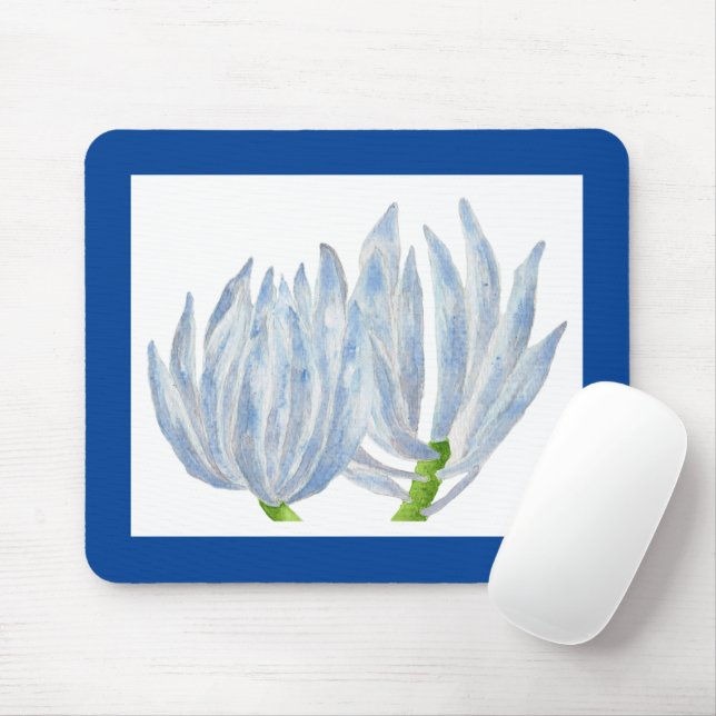 Mousepad Pentes de giz azul em um teclado do mouse (Com mouse)