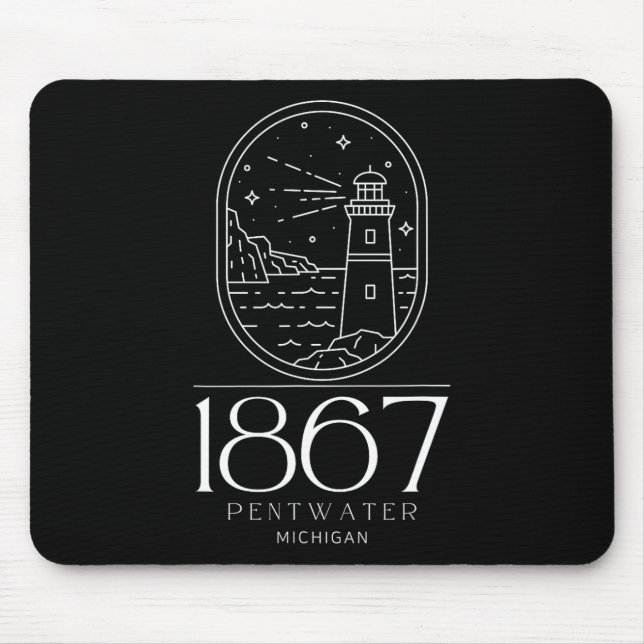 Mousepad Pentwater Michigan Michigander State Mi Travel Boa (Frente)