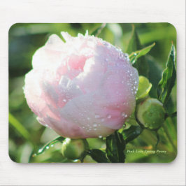 Mousepad Peônia atrasada do primavera do rosa