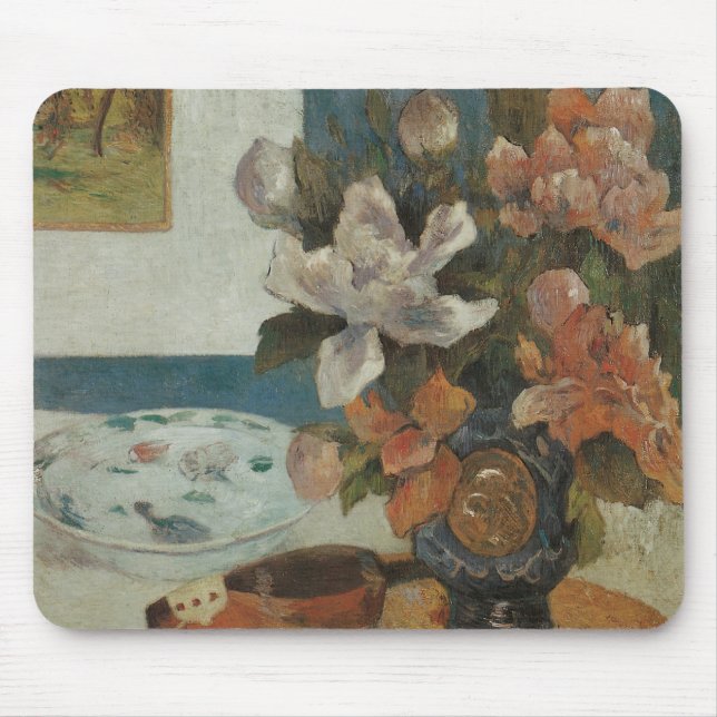 Mousepad Peônias Chinesas e Bandolim por Paul Gauguin (Frente)