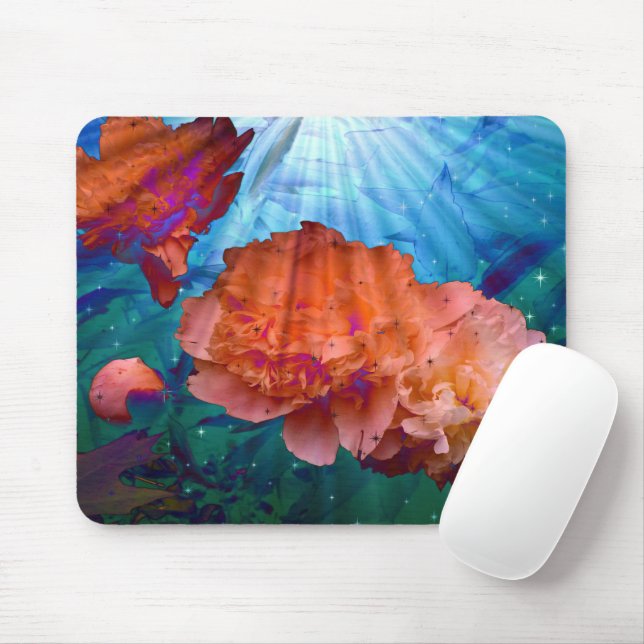 Mousepad Peônias debaixo de água (Com mouse)
