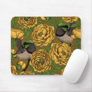 Mousepad Peônias e wrenes