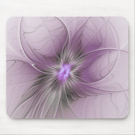 Mousepad Pequena Beleza Moderno Cinza Mauve Arte Fractal Fl