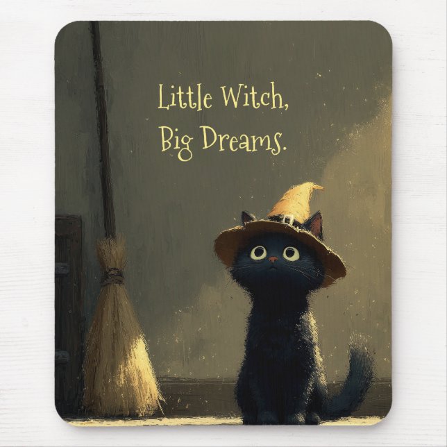 Mousepad Pequena Bruxa, Grandes Sonhos (Frente)