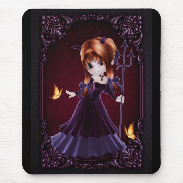 Mousepad Pequena Cookie Devil Girl Design 5 (Frente)
