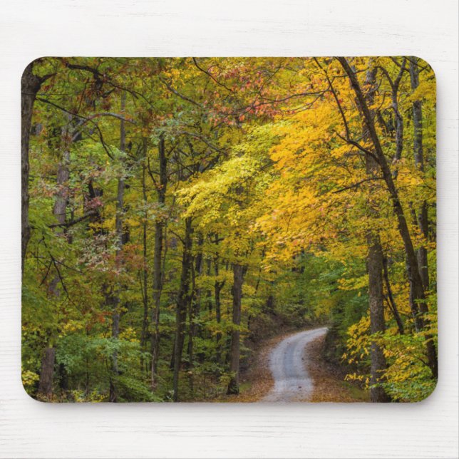 Mousepad Pequena Estrada de Cascalho Ladeada por Cores de O (Frente)