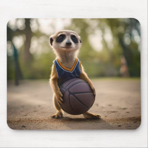 Mousepad Pequena Estrela-de-Obra: Bebê Meerkat Segurando Ba